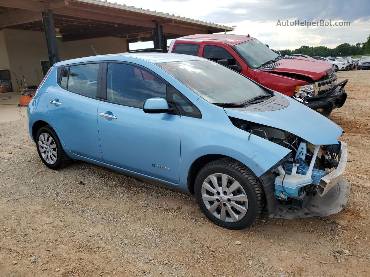 2015 Nissan Leaf S Blue vin: 1N4AZ0CP4FC324360