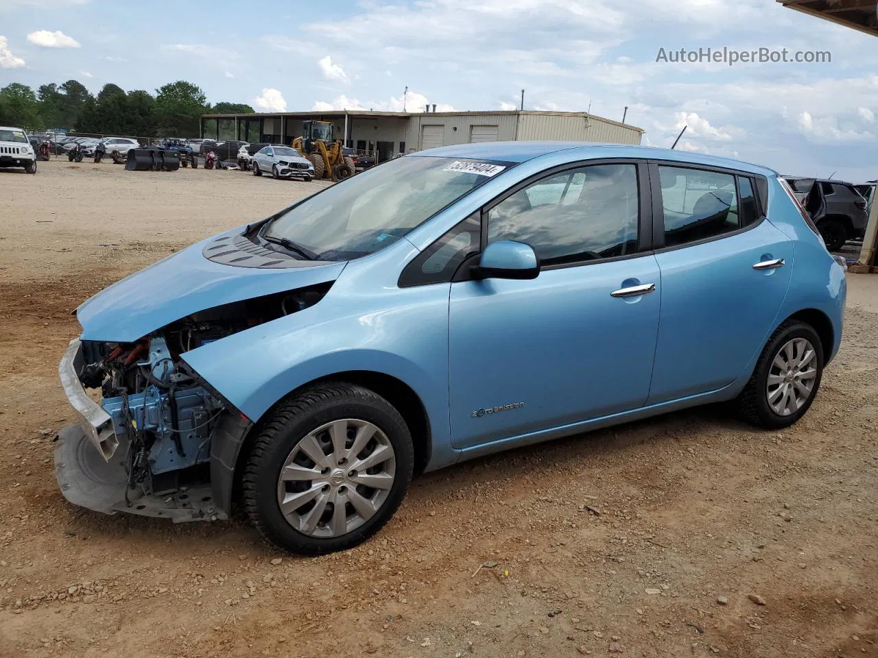 2015 Nissan Leaf S Blue vin: 1N4AZ0CP4FC324360