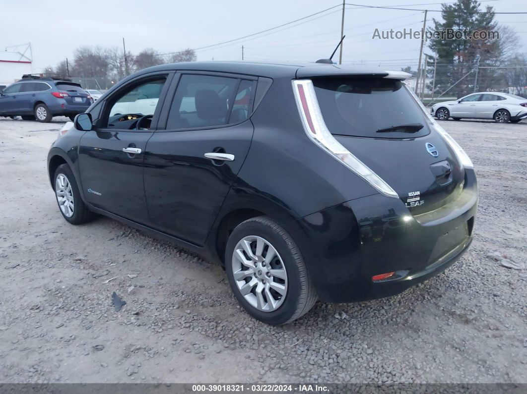 2015 Nissan Leaf S Black vin: 1N4AZ0CP4FC324410