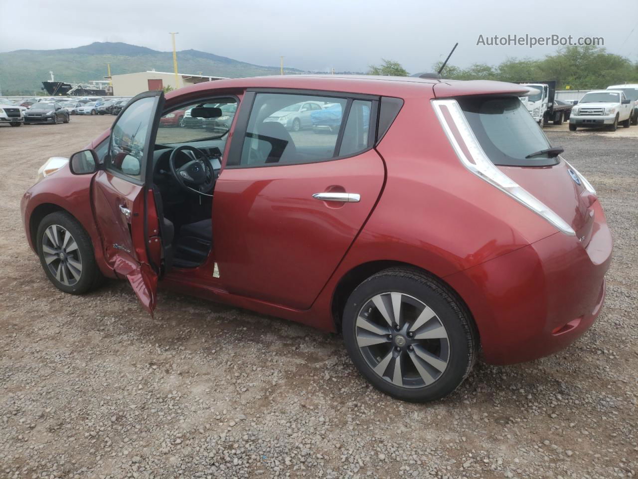 2015 Nissan Leaf S Красный vin: 1N4AZ0CP4FC325024