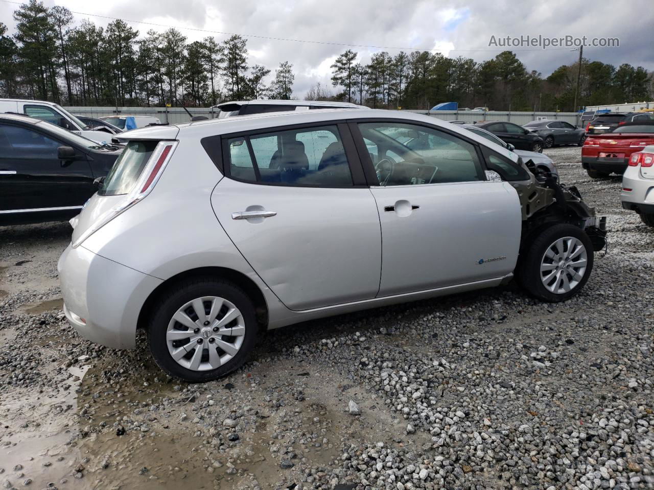 2015 Nissan Leaf S Silver vin: 1N4AZ0CP4FC325492