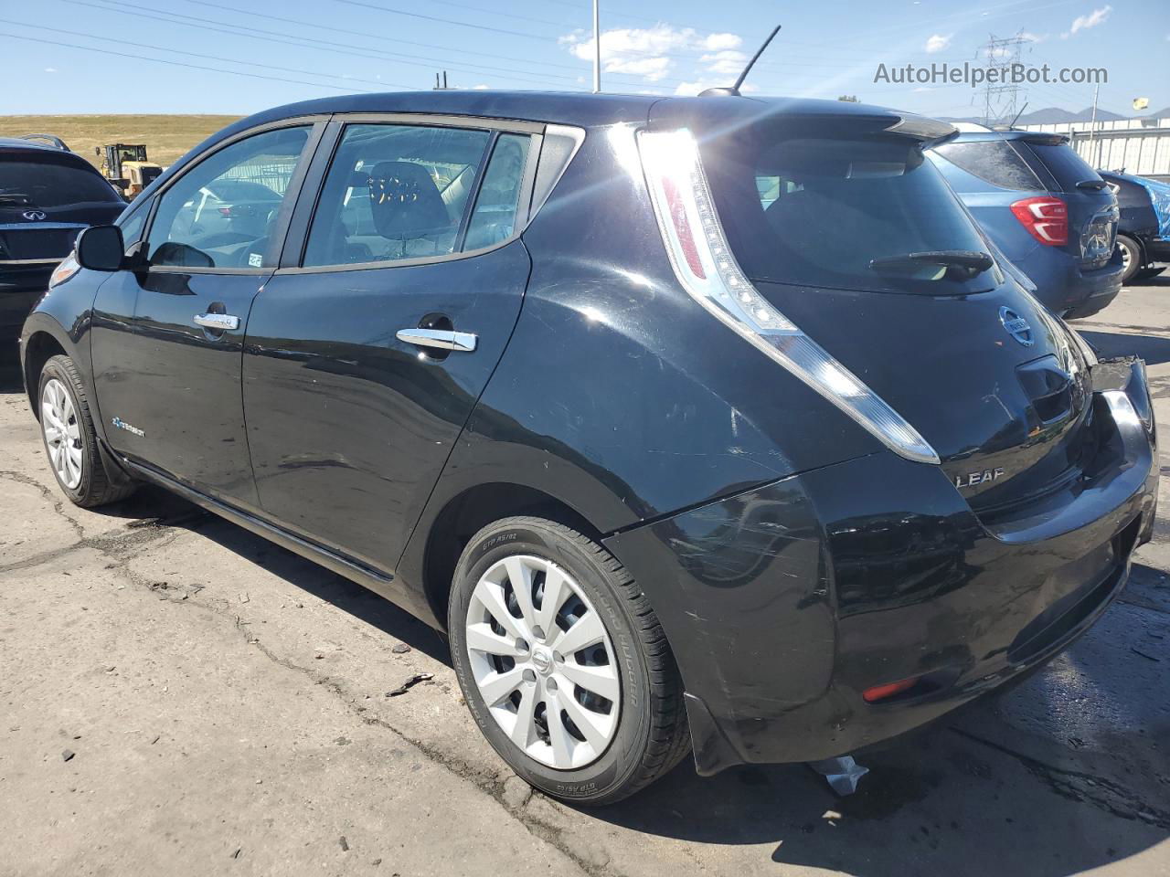 2015 Nissan Leaf S Black vin: 1N4AZ0CP4FC326805