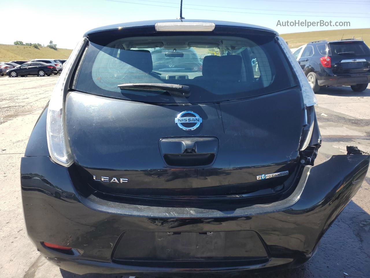 2015 Nissan Leaf S Black vin: 1N4AZ0CP4FC326805