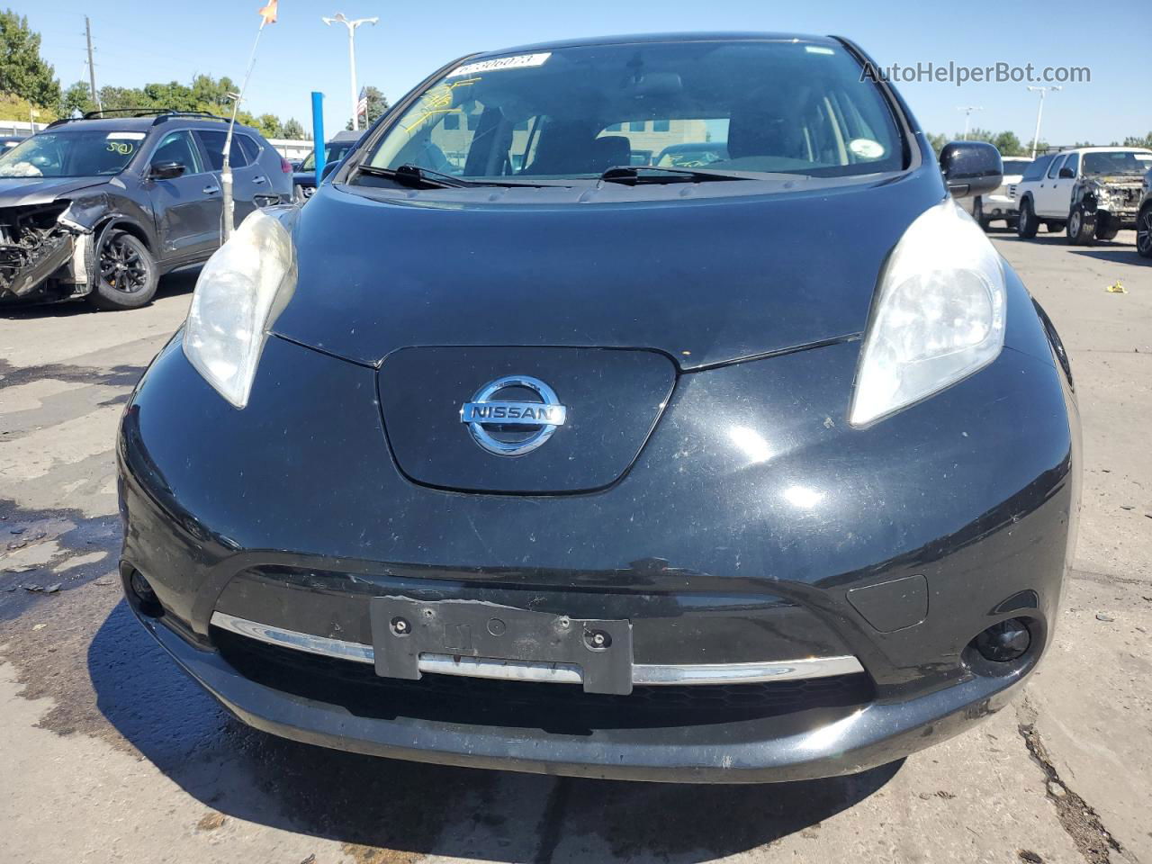 2015 Nissan Leaf S Black vin: 1N4AZ0CP4FC326805