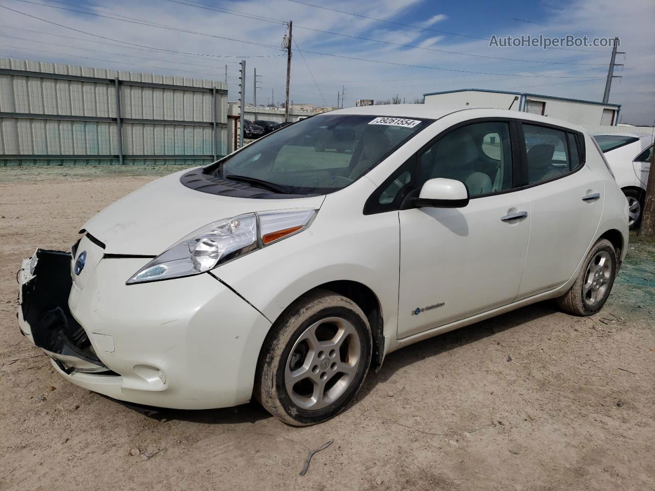 2015 Nissan Leaf S White vin: 1N4AZ0CP5FC305008