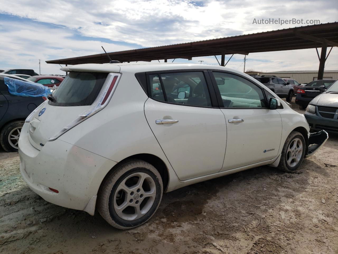 2015 Nissan Leaf S White vin: 1N4AZ0CP5FC305008