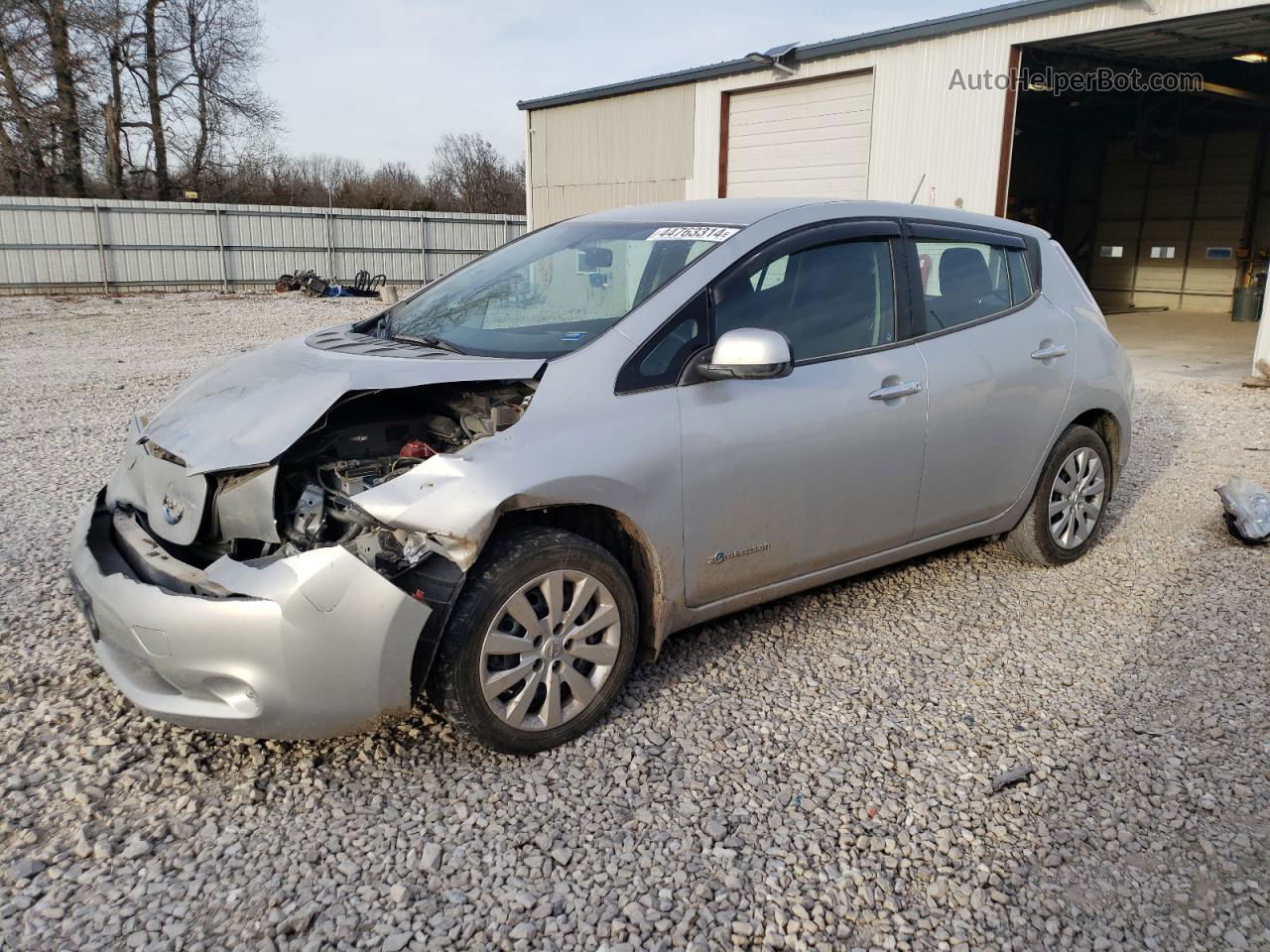 2015 Nissan Leaf S Silver vin: 1N4AZ0CP5FC308989