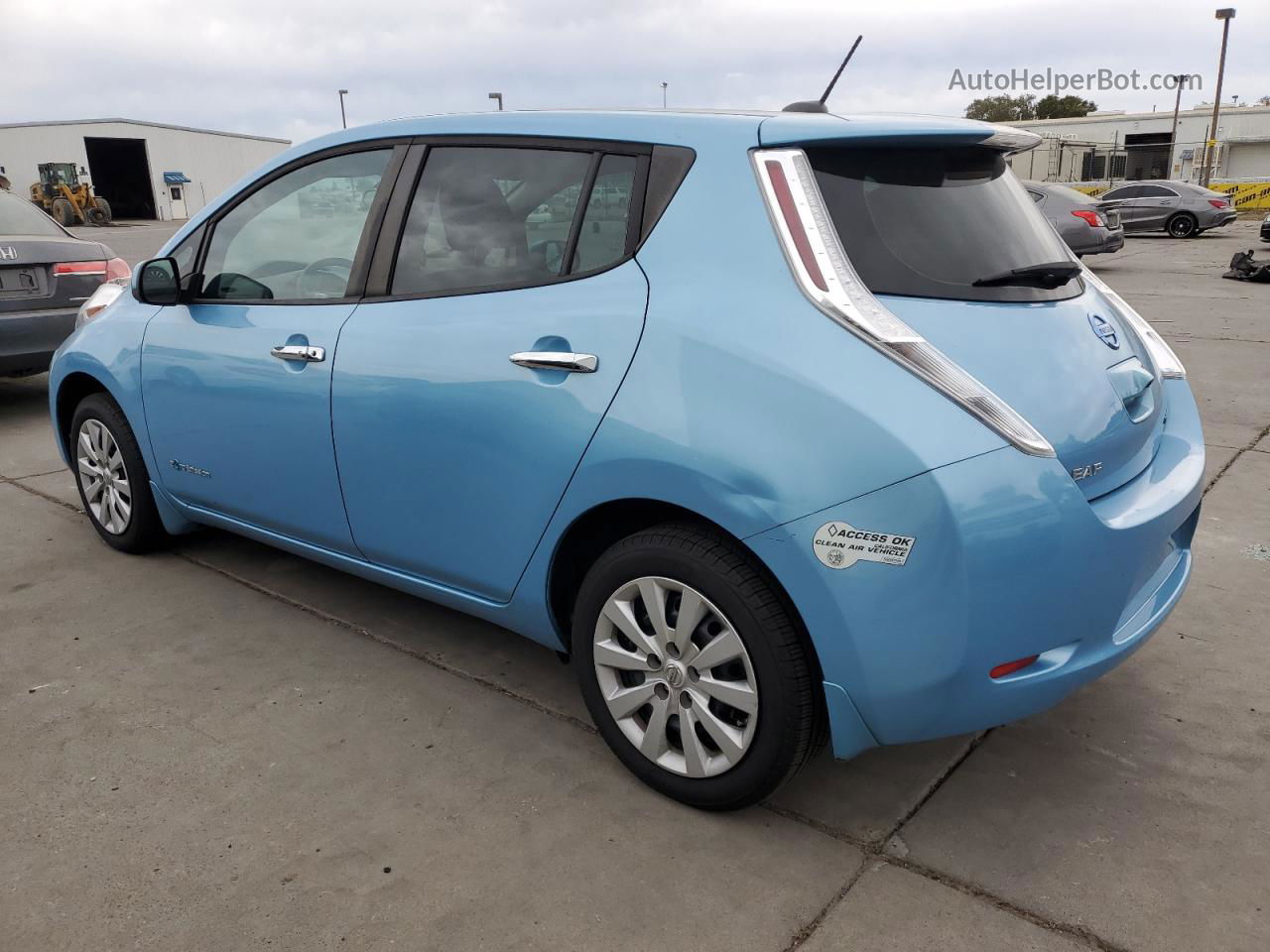 2015 Nissan Leaf S Blue vin: 1N4AZ0CP5FC311312