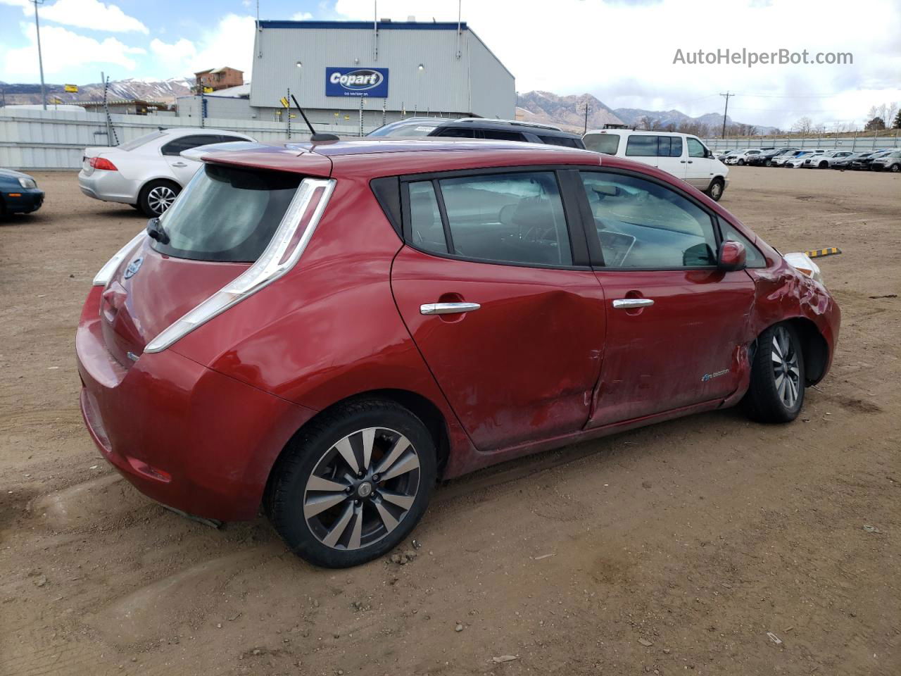 2015 Nissan Leaf S Red vin: 1N4AZ0CP5FC313951