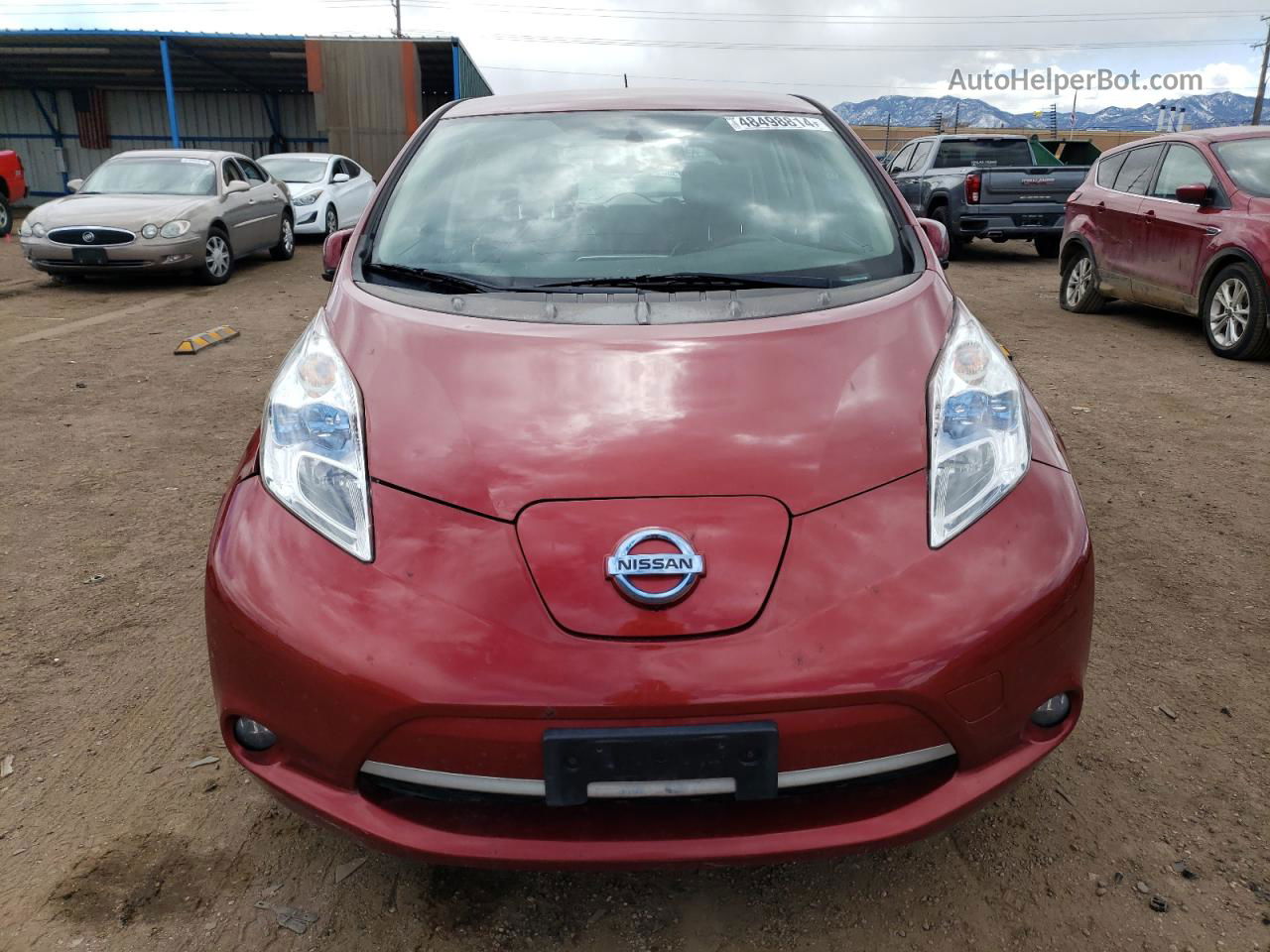 2015 Nissan Leaf S Red vin: 1N4AZ0CP5FC313951