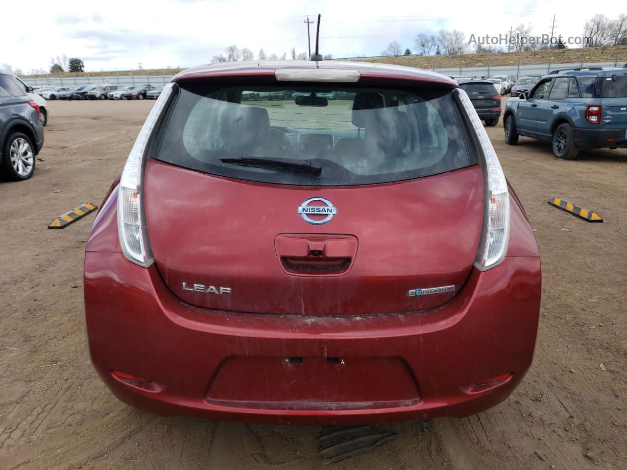 2015 Nissan Leaf S Red vin: 1N4AZ0CP5FC313951