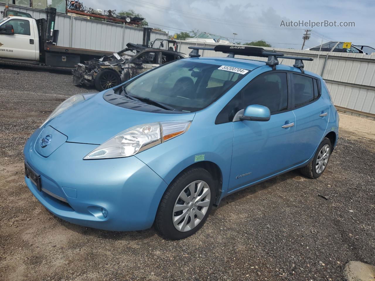 2015 Nissan Leaf S Blue vin: 1N4AZ0CP5FC318292