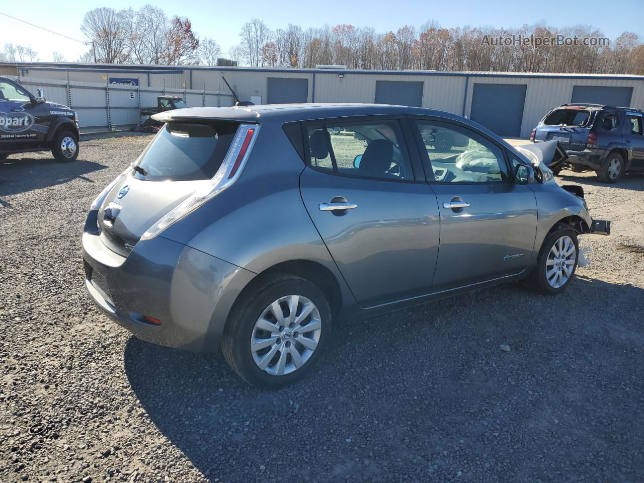 2015 Nissan Leaf S Gray vin: 1N4AZ0CP5FC327560