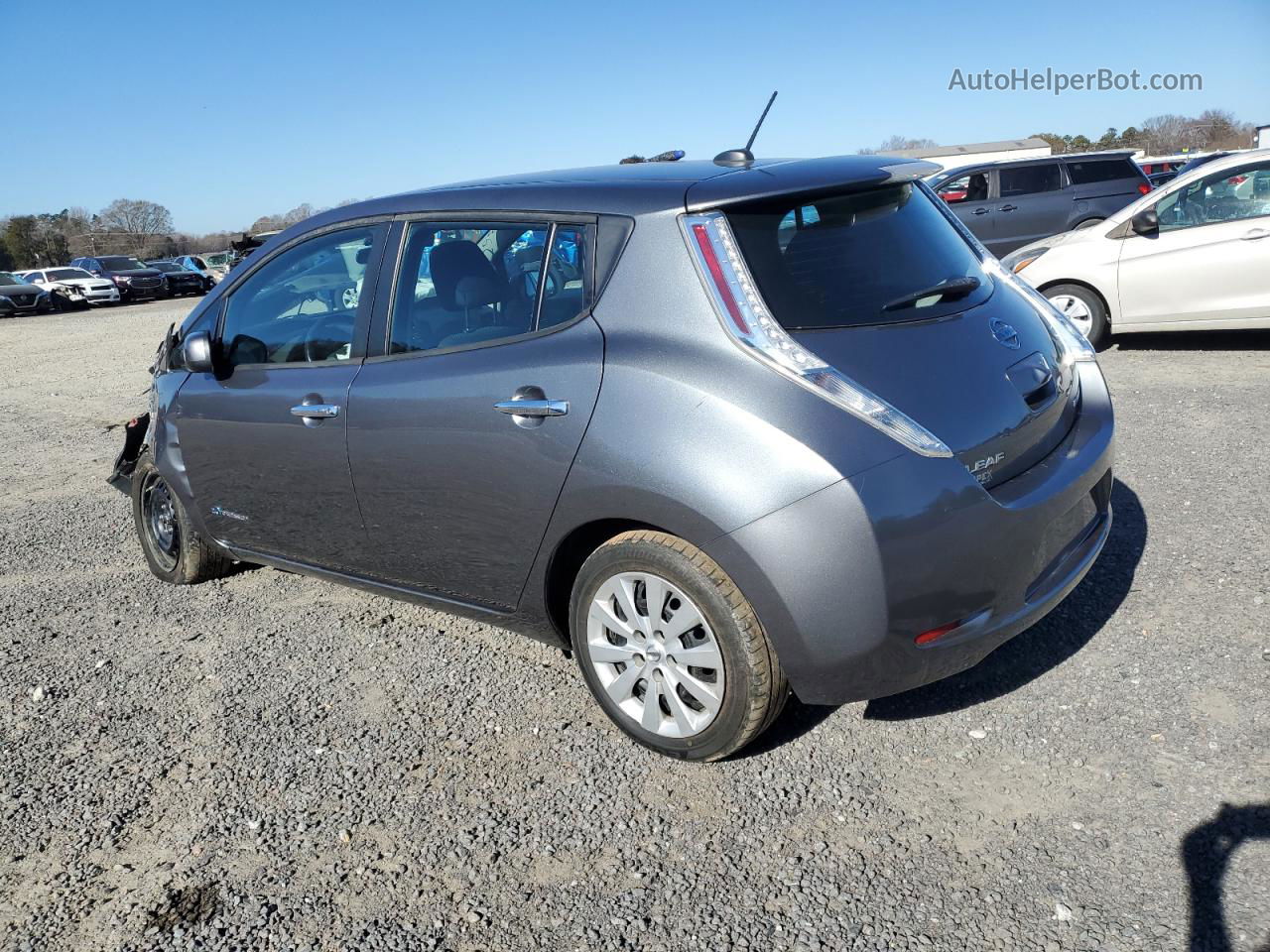 2015 Nissan Leaf S Gray vin: 1N4AZ0CP5FC327560