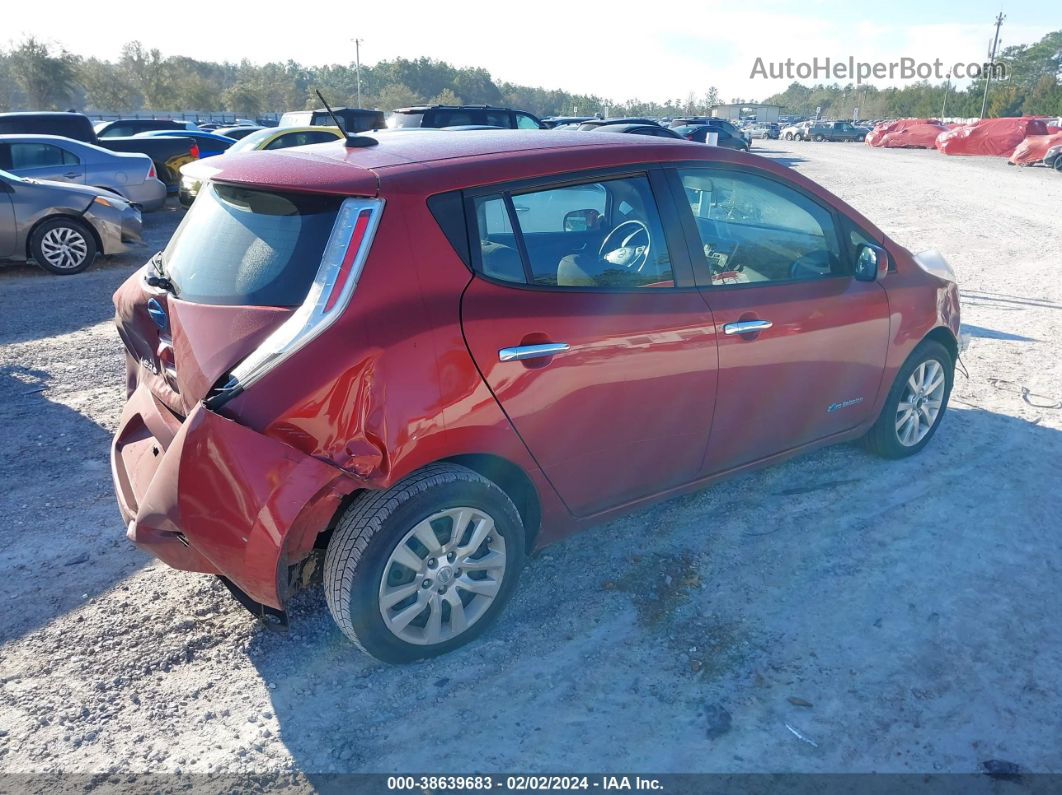 2015 Nissan Leaf S Red vin: 1N4AZ0CP5FC327753