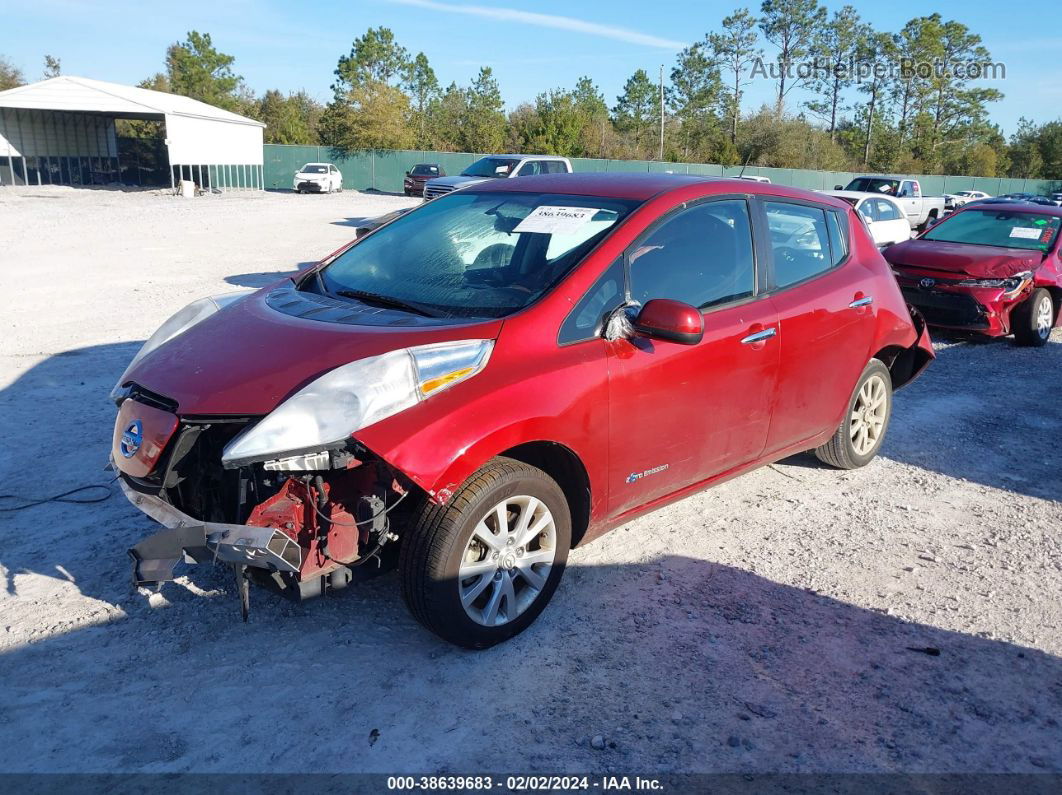 2015 Nissan Leaf S Red vin: 1N4AZ0CP5FC327753