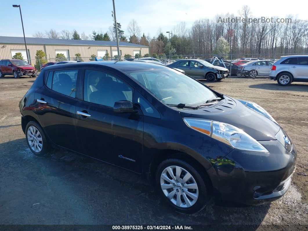 2015 Nissan Leaf S Black vin: 1N4AZ0CP5FC330832