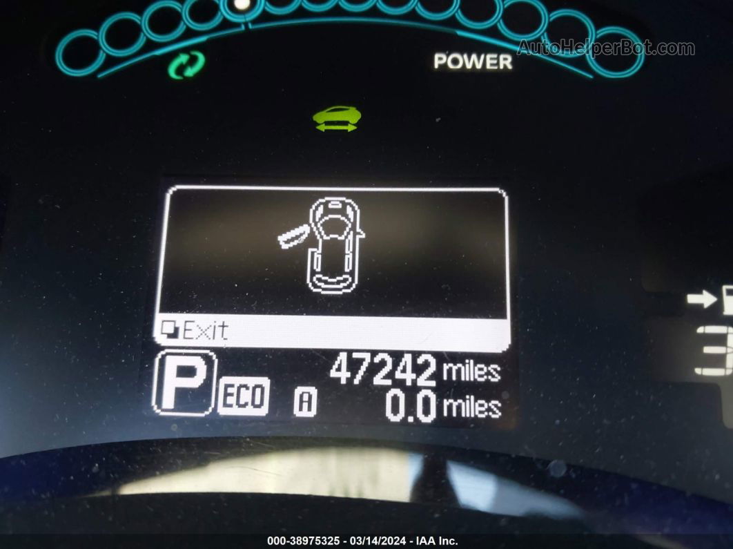 2015 Nissan Leaf S Black vin: 1N4AZ0CP5FC330832