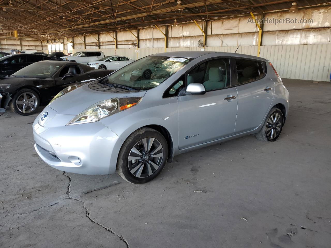 2015 Nissan Leaf S Silver vin: 1N4AZ0CP5FC331270