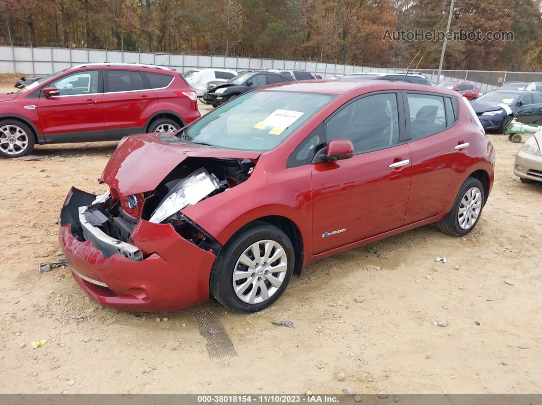 2015 Nissan Leaf S Red vin: 1N4AZ0CP6FC302389