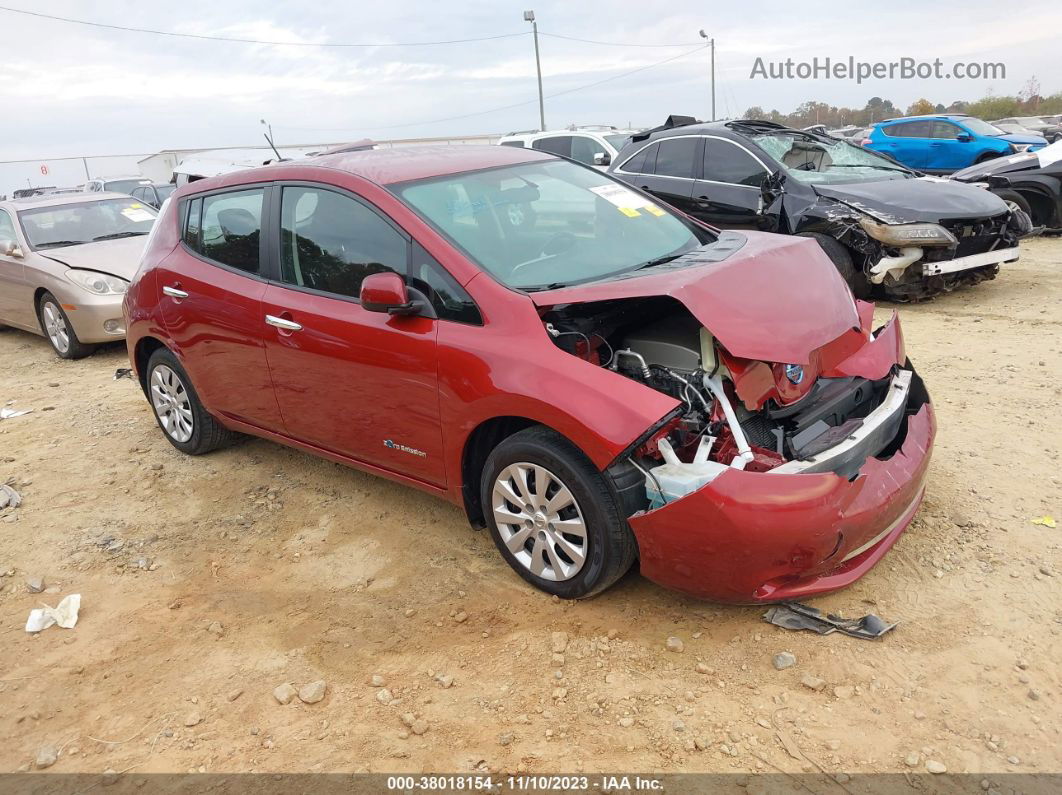 2015 Nissan Leaf S Red vin: 1N4AZ0CP6FC302389