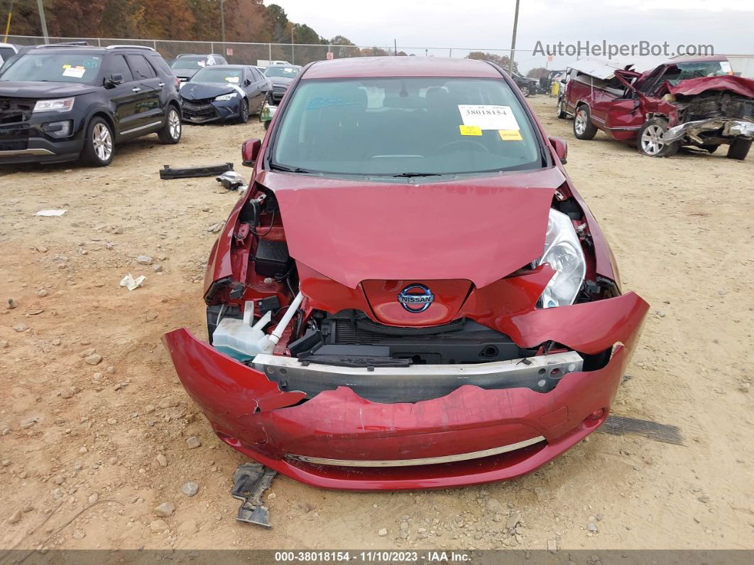 2015 Nissan Leaf S Red vin: 1N4AZ0CP6FC302389