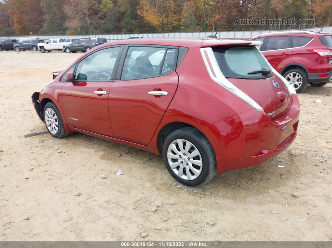 2015 Nissan Leaf S Red vin: 1N4AZ0CP6FC302389