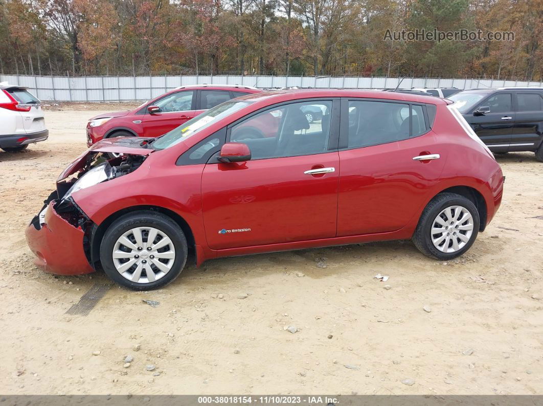 2015 Nissan Leaf S Red vin: 1N4AZ0CP6FC302389