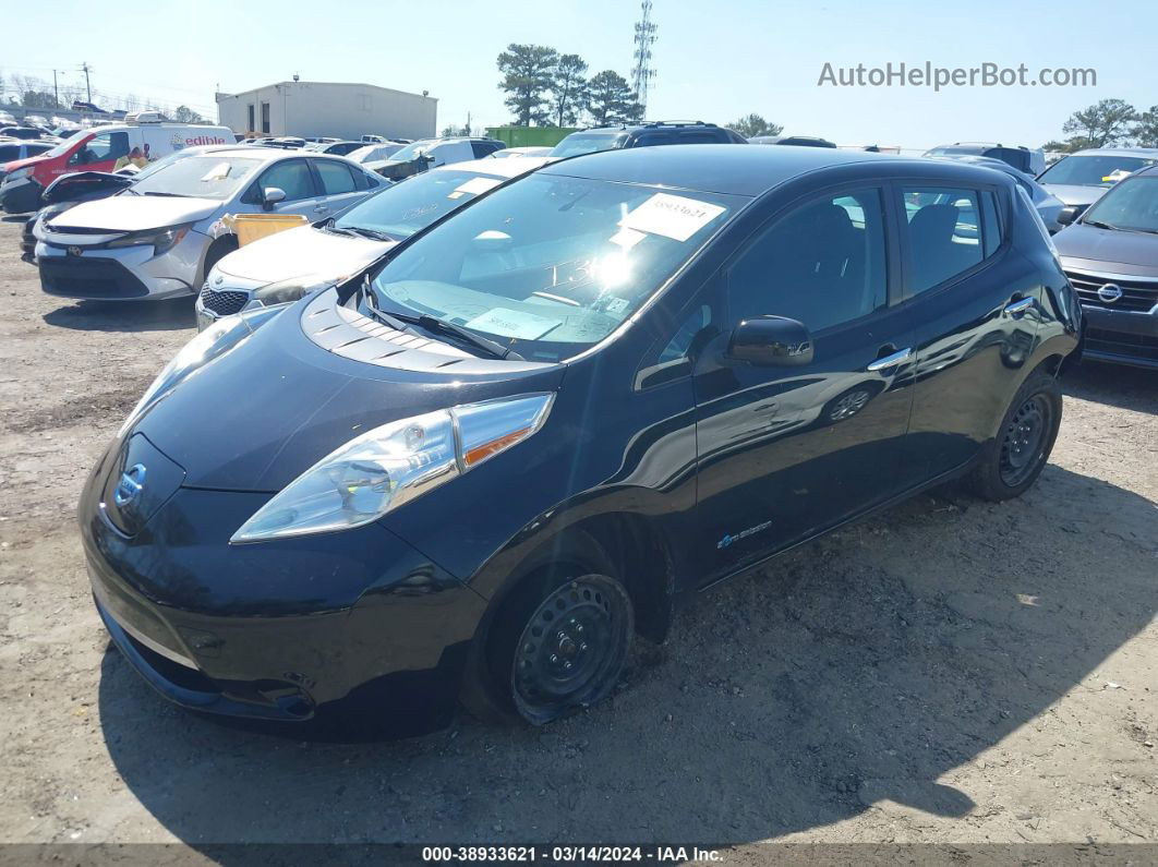 2015 Nissan Leaf S Black vin: 1N4AZ0CP6FC303204