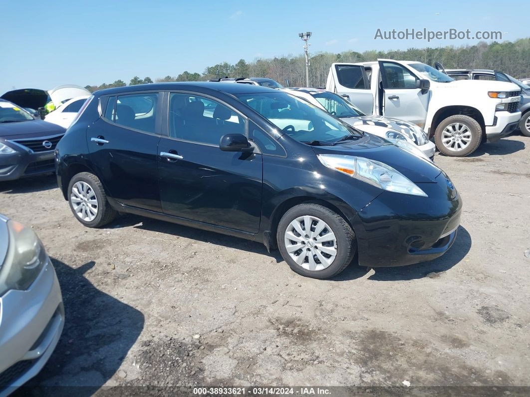 2015 Nissan Leaf S Black vin: 1N4AZ0CP6FC303204