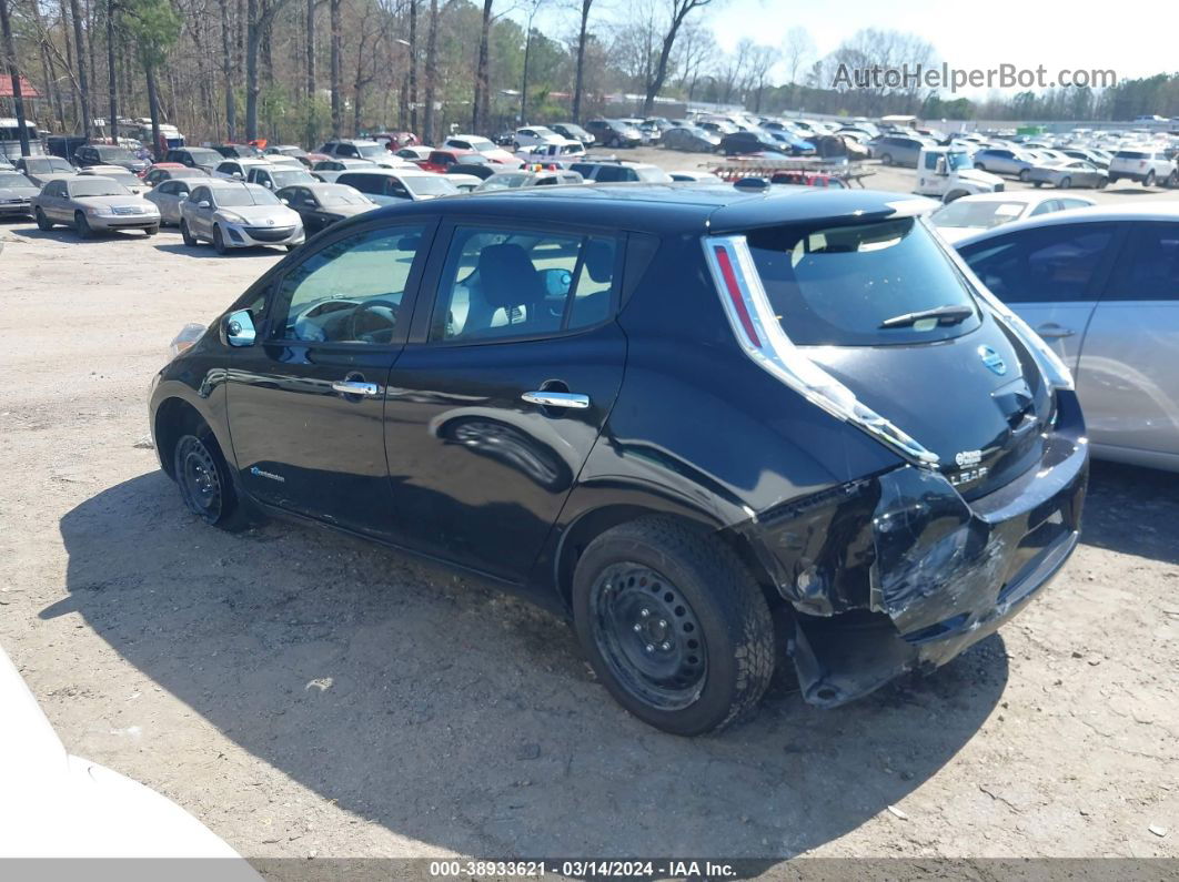 2015 Nissan Leaf S Black vin: 1N4AZ0CP6FC303204