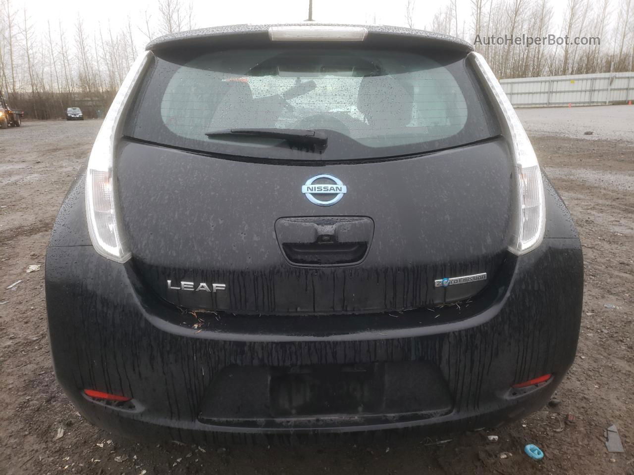 2015 Nissan Leaf S Black vin: 1N4AZ0CP6FC305437