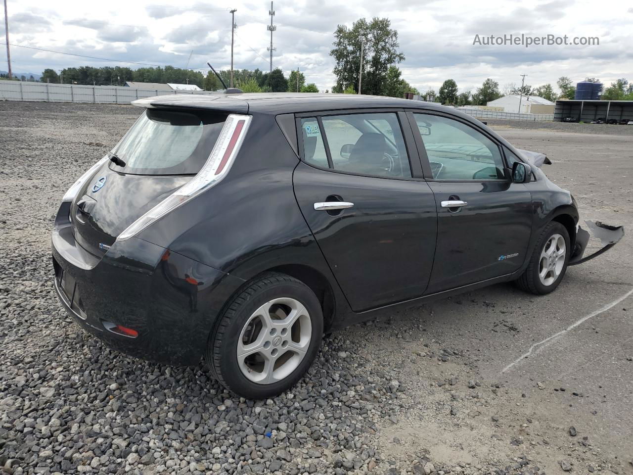 2015 Nissan Leaf S Black vin: 1N4AZ0CP6FC307270