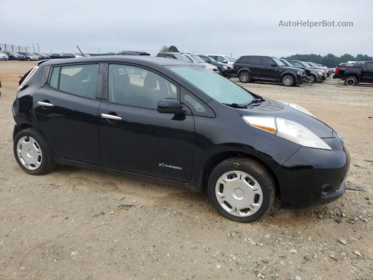 2015 Nissan Leaf S Black vin: 1N4AZ0CP6FC307981