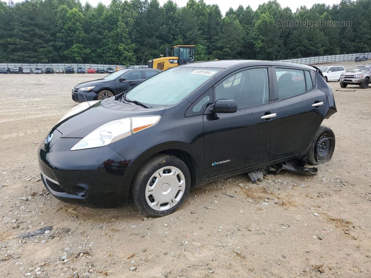 2015 Nissan Leaf S Черный vin: 1N4AZ0CP6FC307981