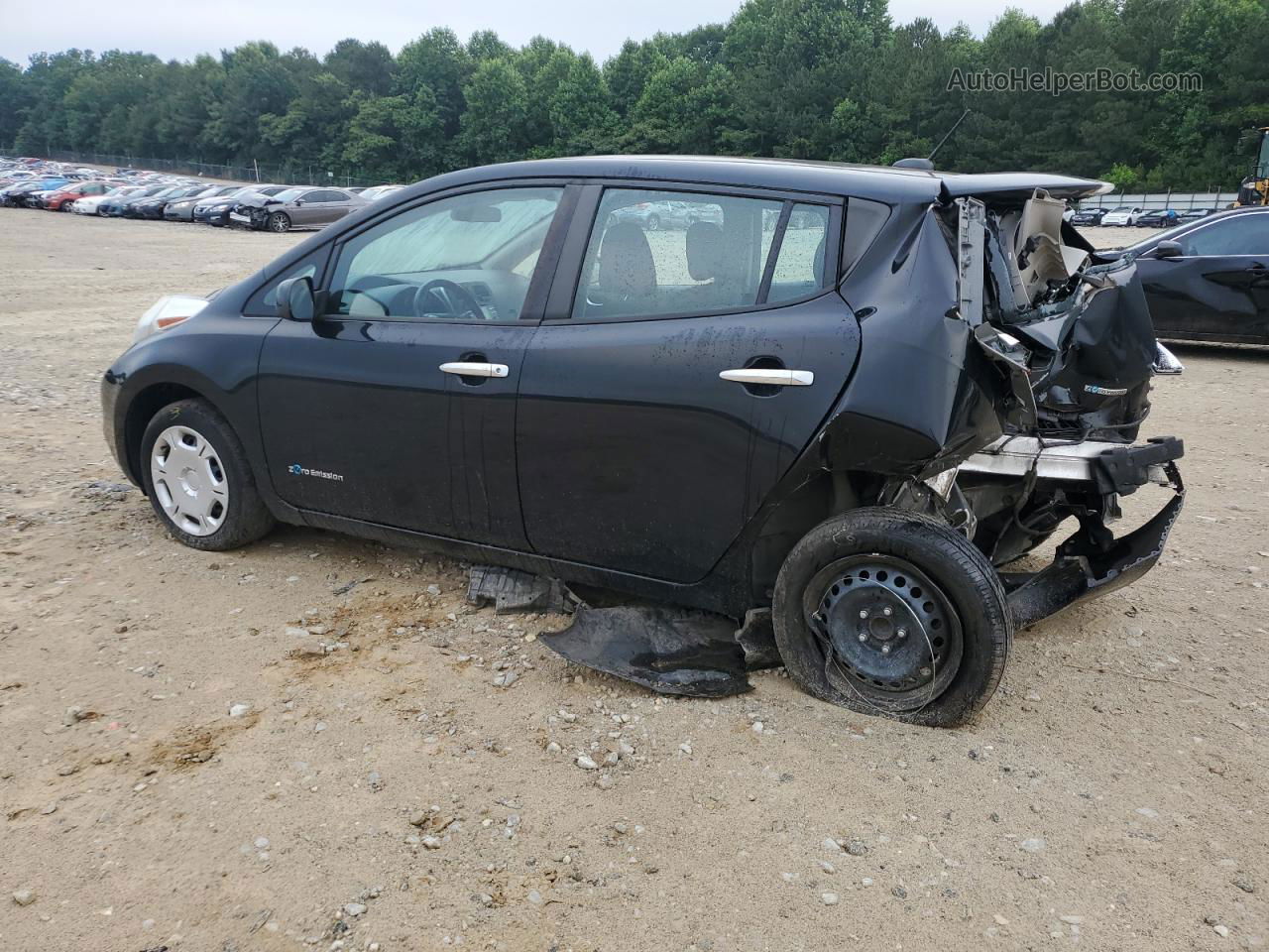 2015 Nissan Leaf S Black vin: 1N4AZ0CP6FC307981