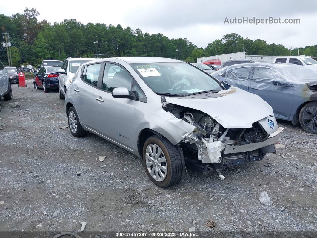 2015 Nissan Leaf S Silver vin: 1N4AZ0CP6FC308032