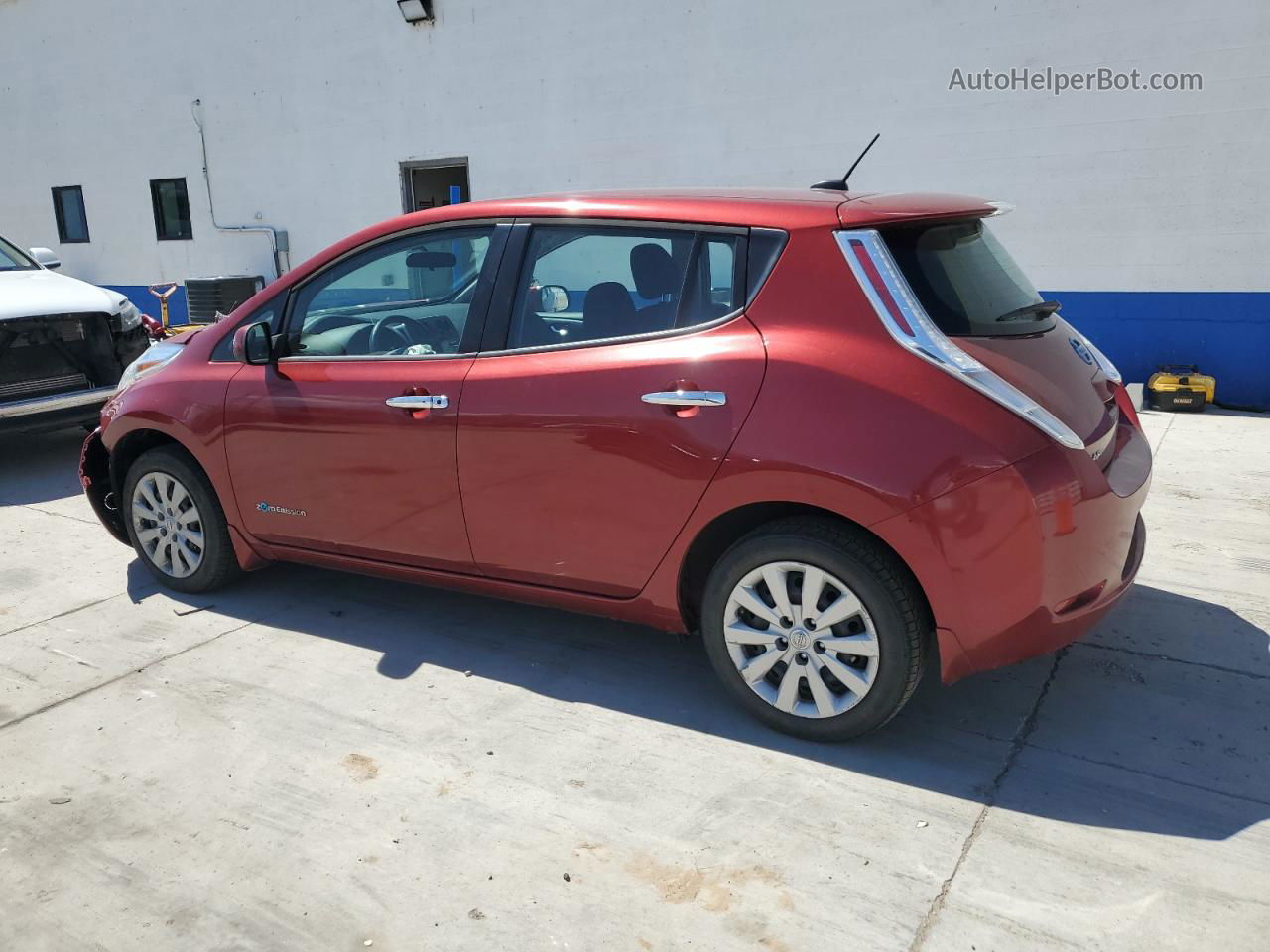 2015 Nissan Leaf S Red vin: 1N4AZ0CP6FC308791