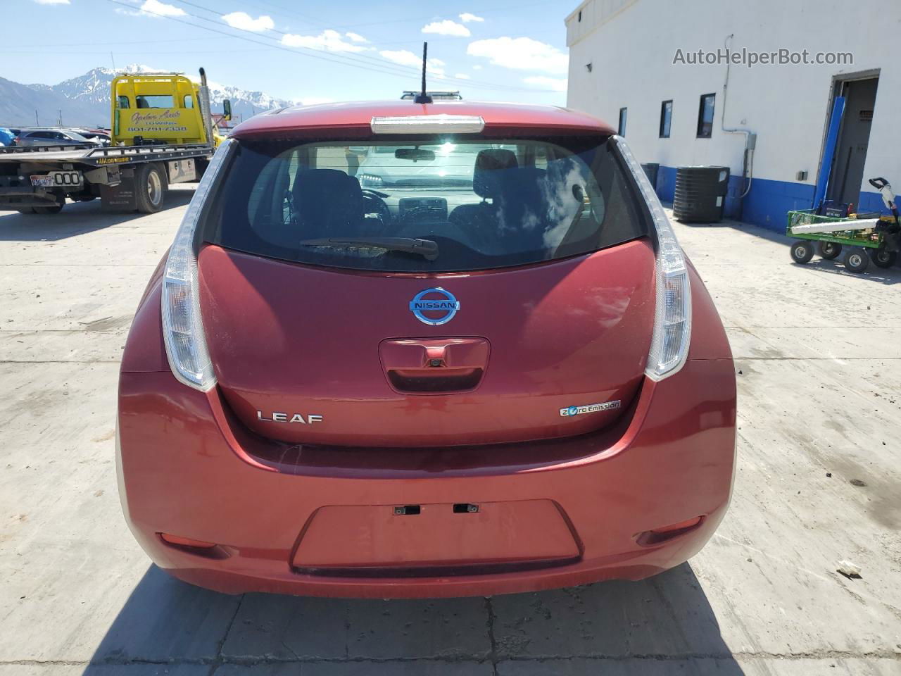 2015 Nissan Leaf S Red vin: 1N4AZ0CP6FC308791