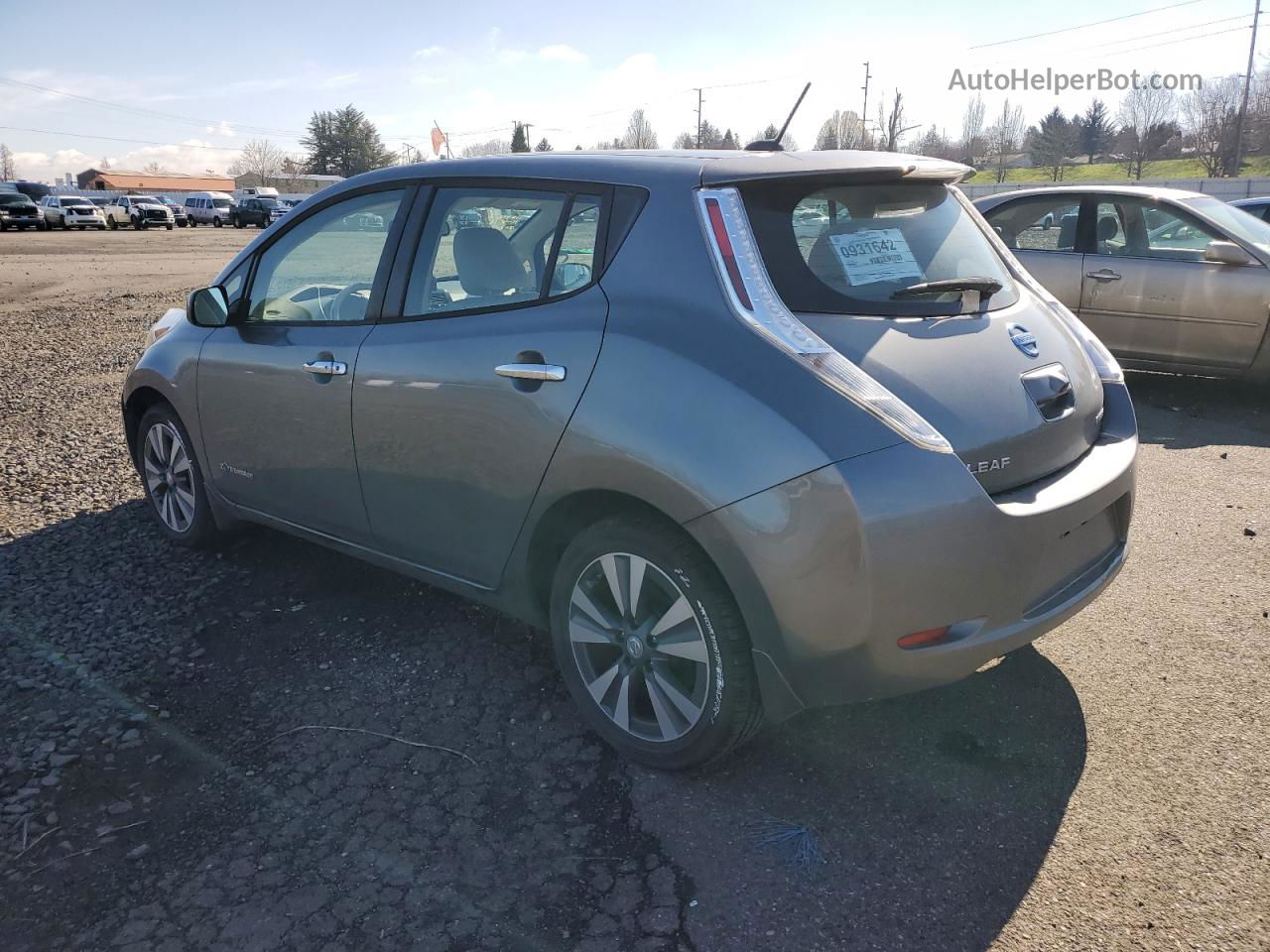 2015 Nissan Leaf S Gray vin: 1N4AZ0CP6FC311478