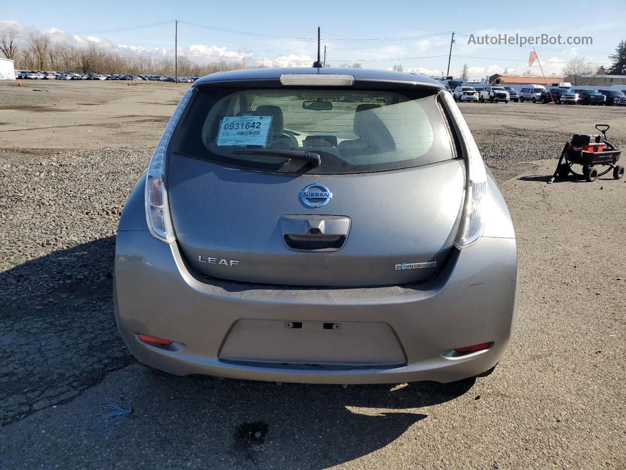 2015 Nissan Leaf S Gray vin: 1N4AZ0CP6FC311478