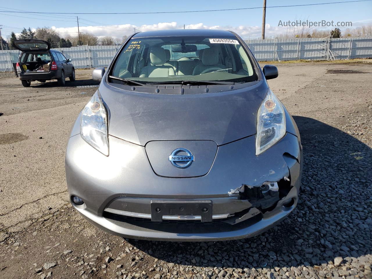 2015 Nissan Leaf S Gray vin: 1N4AZ0CP6FC311478