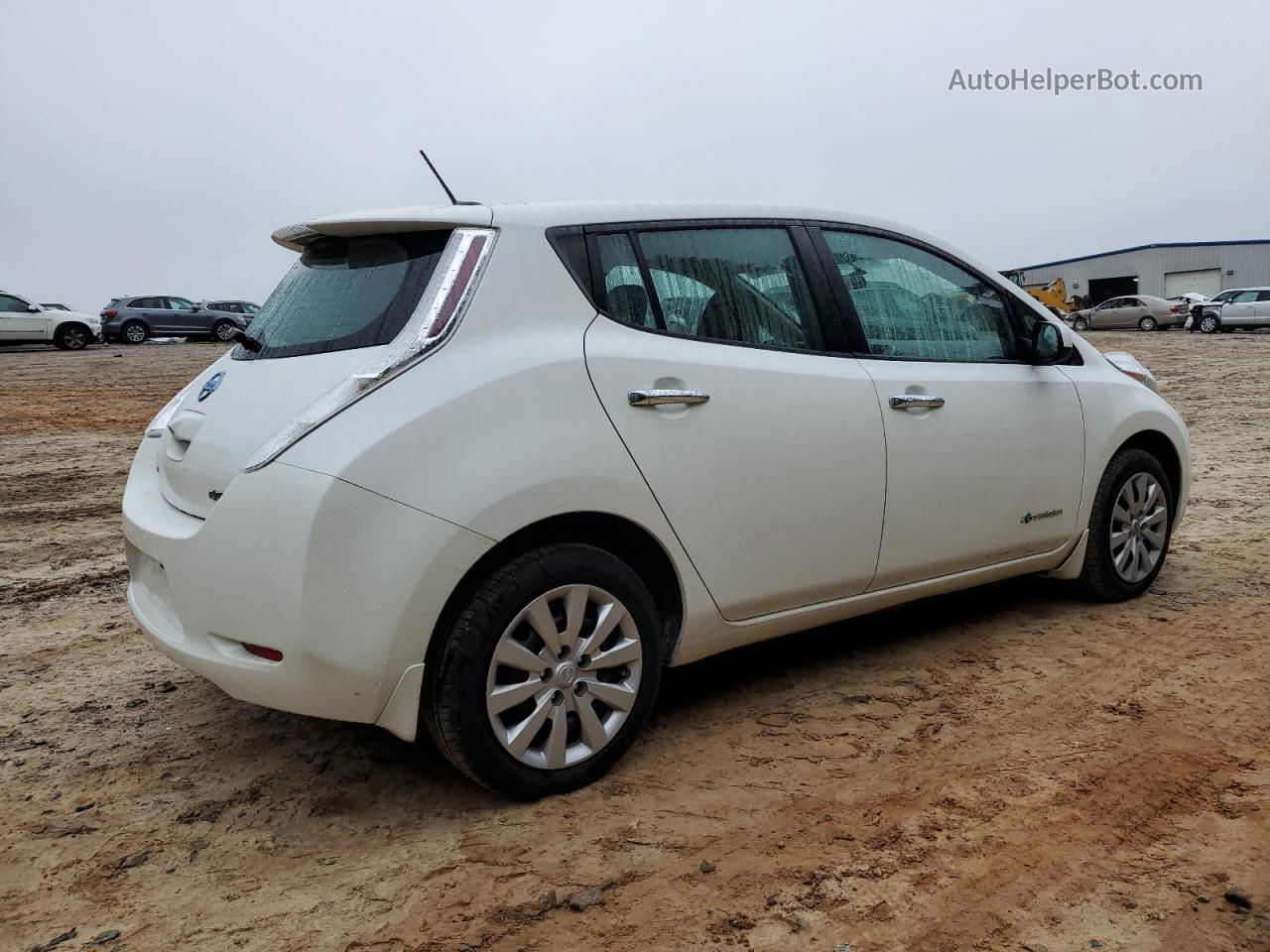 2015 Nissan Leaf S White vin: 1N4AZ0CP6FC314879