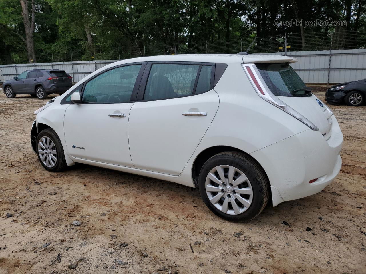 2015 Nissan Leaf S White vin: 1N4AZ0CP6FC314879