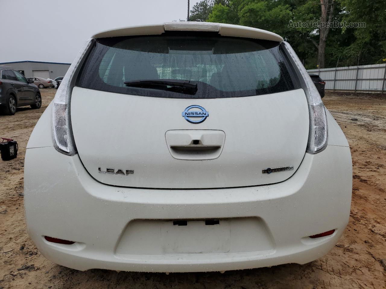 2015 Nissan Leaf S White vin: 1N4AZ0CP6FC314879