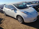 2015 Nissan Leaf S White vin: 1N4AZ0CP6FC320360