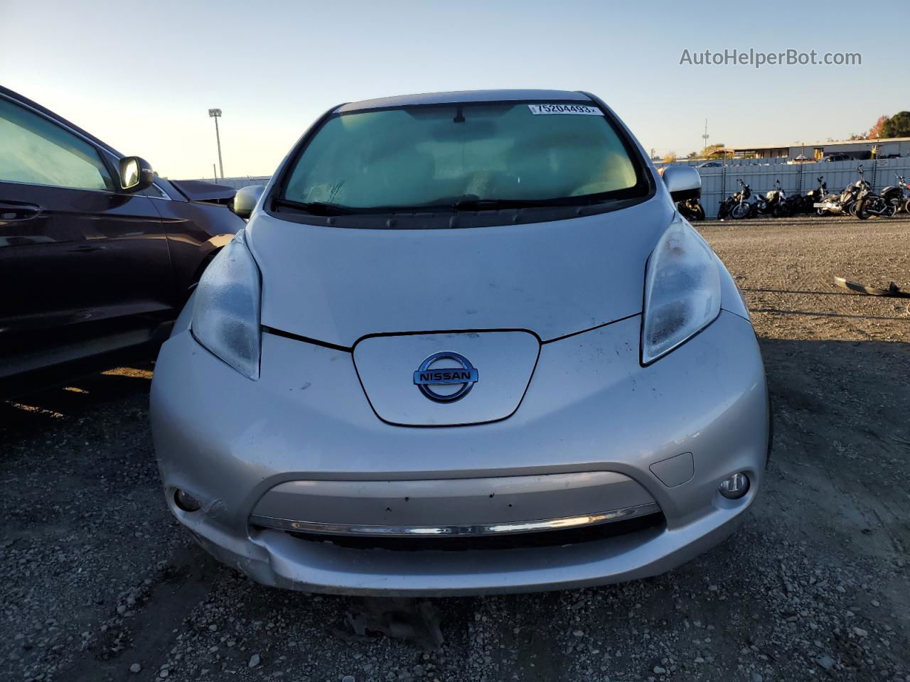 2015 Nissan Leaf S Silver vin: 1N4AZ0CP6FC321749