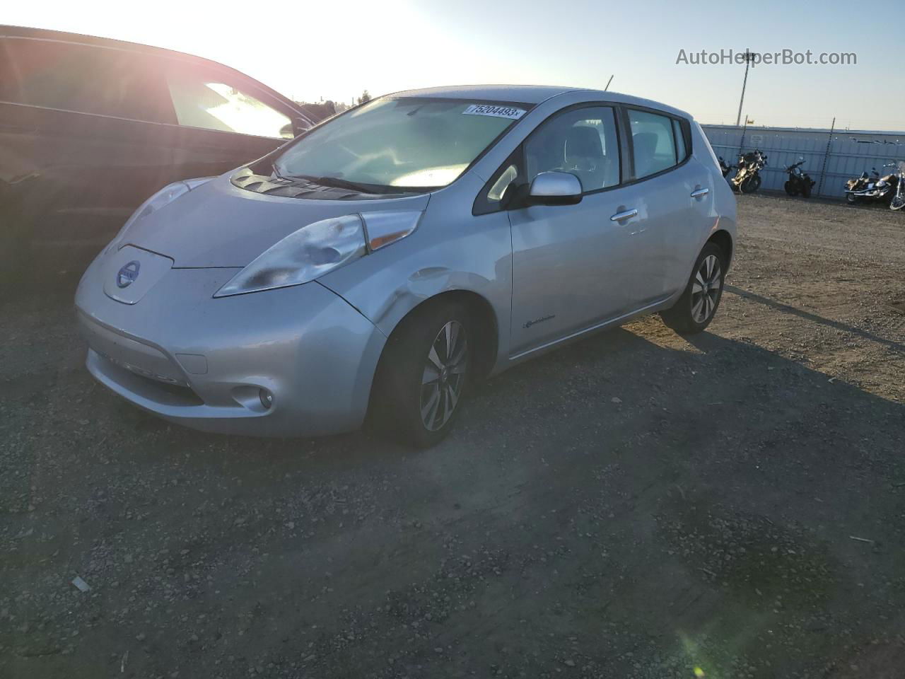 2015 Nissan Leaf S Silver vin: 1N4AZ0CP6FC321749