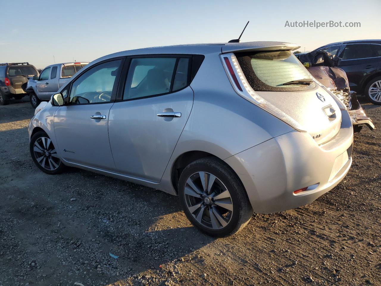 2015 Nissan Leaf S Silver vin: 1N4AZ0CP6FC321749