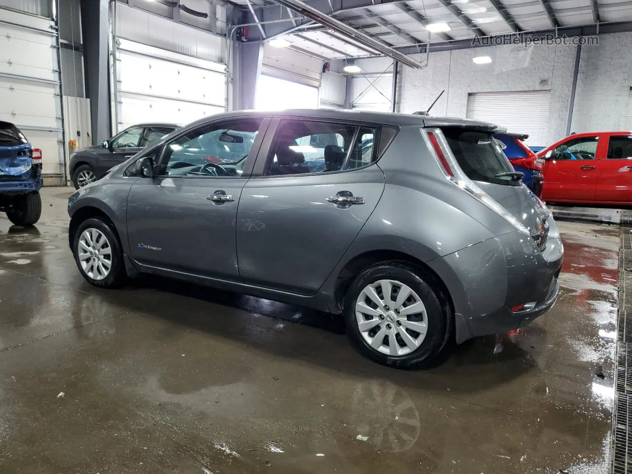 2015 Nissan Leaf S Gray vin: 1N4AZ0CP6FC322996